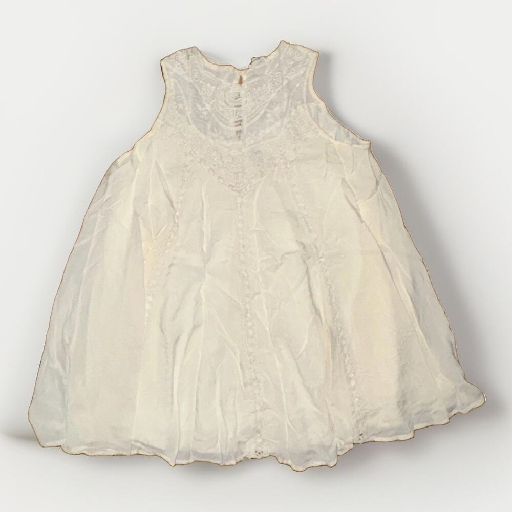 Entro Sleeveless Women’s Dress Cream Medium Laced
